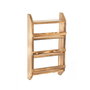 Aberto Design Estantería de madera con gancho para colgar 58x29x10 cm